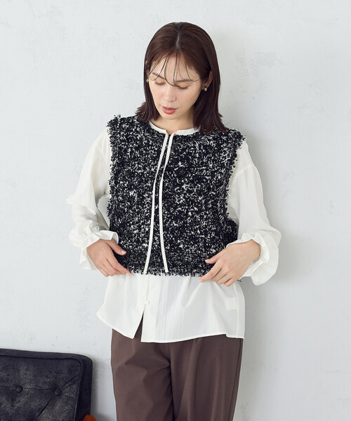 COMME CA ISM ブラック ベスト COMME CA ISM ブラック スーツベスト