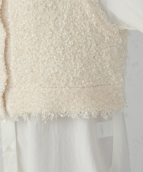 COMME CA ISM（コムサイズム）の「２ＷＡＹ　ツイード　ベスト（ベスト・レディース・ベージュ/ブラック系/アイボリー・FREE）」の17枚目の写真