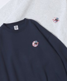 MOJER LEAGUE Embroidery Sweat Shirt/別注 モジャーリーグ オーバーサイズ おじさん ワンポイント刺繍 裏起毛 スウェット トレーナー 【ブランドステッカー付き】