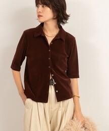 NOLLEY’S | 【MAQWEL/マクウェル】ウォッシャブルベロア半袖シャツ(シャツ/ブラウス)