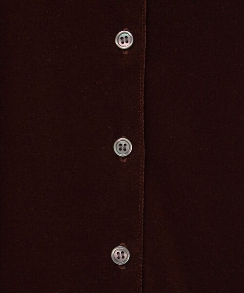 NOLLEY’S（ノーリーズ）の「【MAQWEL/マクウェル】ウォッシャブルベロア半袖シャツ（シャツ/ブラウス・レディース・ブラウン/カーキ・FREE）」の9枚目の写真