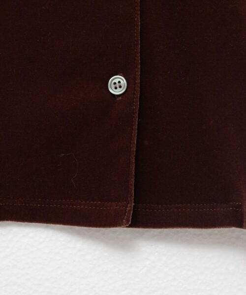 NOLLEY’S（ノーリーズ）の「【MAQWEL/マクウェル】ウォッシャブルベロア半袖シャツ（シャツ/ブラウス・レディース・ブラウン/カーキ・FREE）」の12枚目の写真