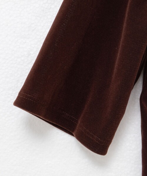 NOLLEY’S（ノーリーズ）の「【MAQWEL/マクウェル】ウォッシャブルベロア半袖シャツ（シャツ/ブラウス・レディース・ブラウン/カーキ・FREE）」の8枚目の写真