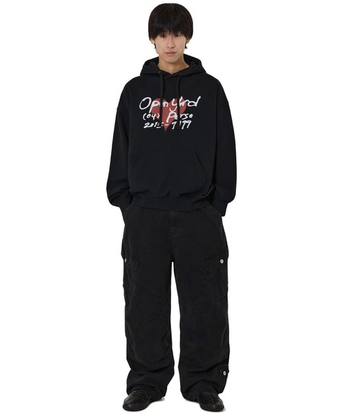 OY(オーワイ)の「『OY/オーワイ』HEART TAG HOODIE/ハートタグプルオーバーパーカー(パーカー・レディース・グレー/ブラック・M/L)」の6枚目の写真