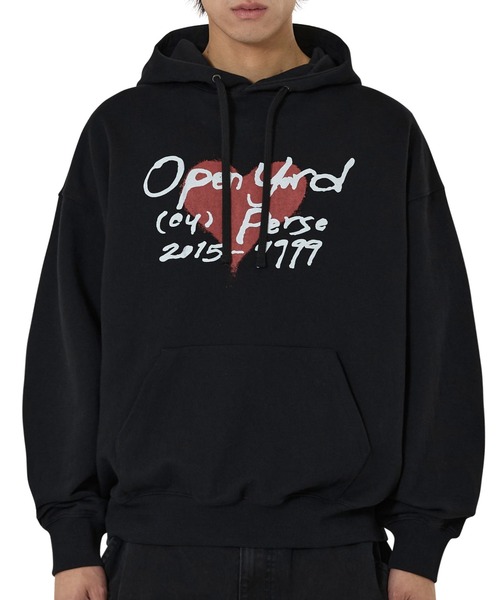 OY(オーワイ)の「『OY/オーワイ』HEART TAG HOODIE/ハートタグプルオーバーパーカー(パーカー・レディース・グレー/ブラック・M/L)」の3枚目の写真