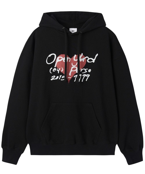 OY(オーワイ)の「『OY/オーワイ』HEART TAG HOODIE/ハートタグプルオーバーパーカー(パーカー・レディース・グレー/ブラック・M/L)」の14枚目の写真