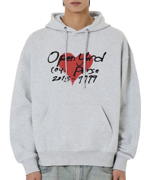 OY(オーワイ)の「『OY/オーワイ』HEART TAG HOODIE/ハートタグプルオーバーパーカー(パーカー・レディース・グレー/ブラック・M/L)」の8枚目の写真