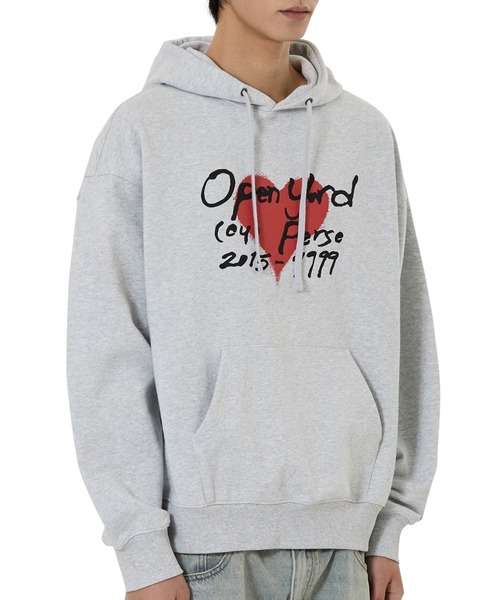 OY(オーワイ)の「『OY/オーワイ』HEART TAG HOODIE/ハートタグプルオーバーパーカー(パーカー・レディース・グレー/ブラック・M/L)」の9枚目の写真