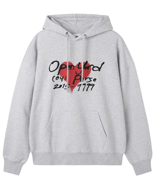 OY(オーワイ)の「『OY/オーワイ』HEART TAG HOODIE/ハートタグプルオーバーパーカー(パーカー・レディース・グレー/ブラック・M/L)」の16枚目の写真