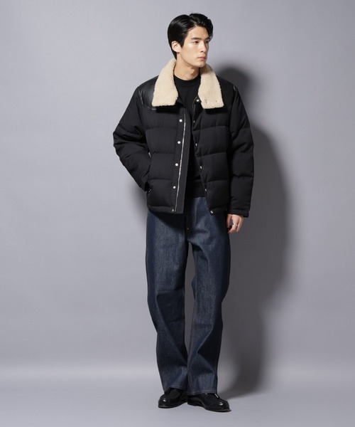 西川ダウン(R)」ボアカラーサージショートダウン（ダウンジャケット