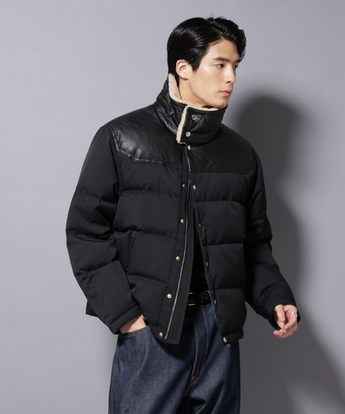 西川ダウン(R)」ボアカラーサージショートダウン（ダウンジャケット