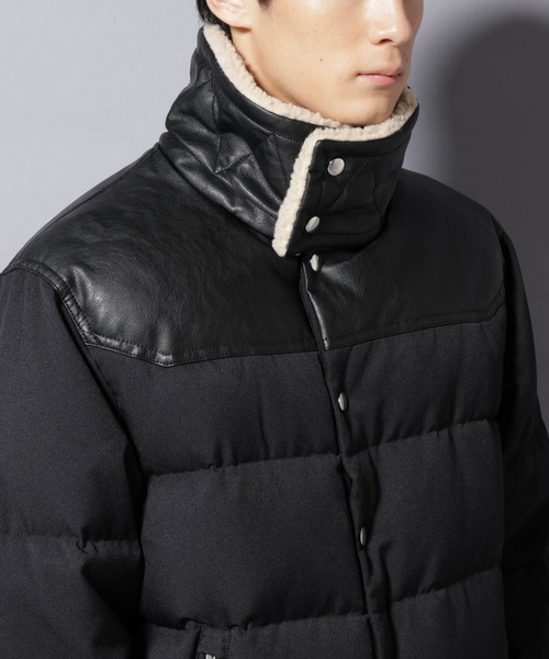 セール】「西川ダウン(R)」ボアカラーサージショートダウン（ダウン