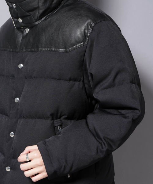 西川ダウン(R)」ボアカラーサージショートダウン（ダウンジャケット