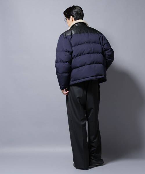 セール】「西川ダウン(R)」ボアカラーサージショートダウン（ダウン