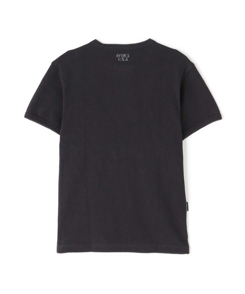 AVIREX（アヴィレックス）の「AVIREX -DAILY S/S RIB HENLY NECK TEE（Tシャツ/カットソー・メンズ・ブラック/ホワイト・S/M/L/XL）」の7枚目の写真