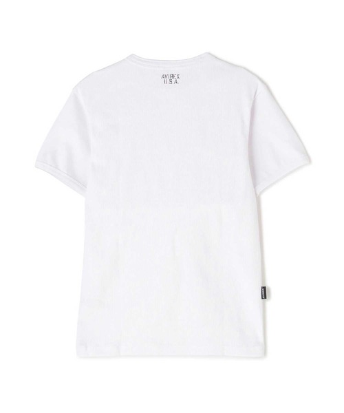 AVIREX（アヴィレックス）の「AVIREX -DAILY S/S RIB HENLY NECK TEE（Tシャツ/カットソー・メンズ・ブラック/ホワイト・S/M/L/XL）」の4枚目の写真