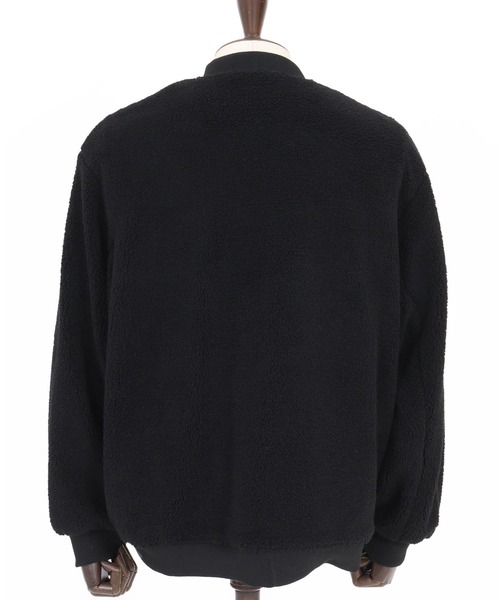 mj11048-Plain Boa Oversized Blouson ボアブルゾン(F25F040