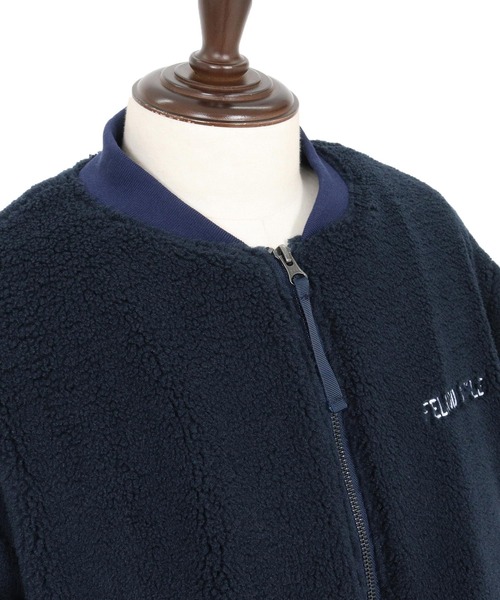 mj11048-Plain Boa Oversized Blouson ボアブルゾン(F25F040