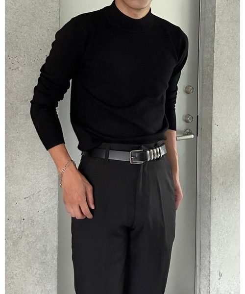 Otte(オッテ)の「ハーフネックデイリーニット(ニット/セーター・メンズ・ブラック/ブラウン・LARGE/MEDIUM/X-LARGE)」の8枚目の写真