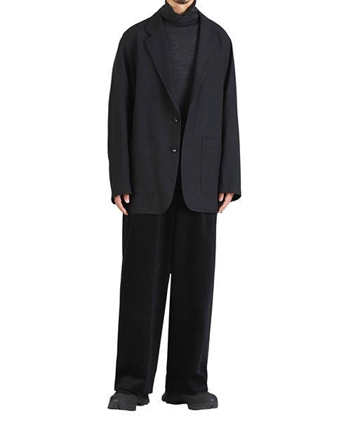 marka（マーカ）の「marka / マーカ：STROLL AROUND JACKET -TUMBLED WOOL SERGE-：M25C12JK01C[COR]（テーラードジャケット・メンズ・ブラック系その他・1(S)）」の12枚目の写真