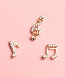 gargle ガーグル:MUSICシリーズ リズム ト音記号 音符 ピアス