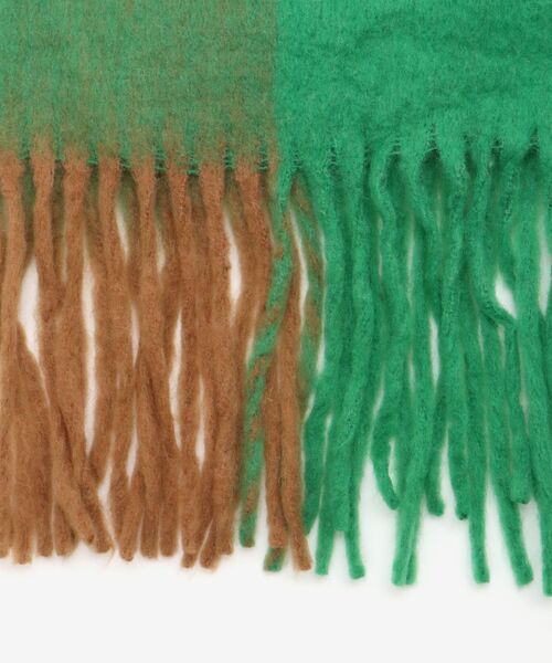 le.coeur blanc（ルクールブラン）の「ビッグフリンジチェックストール（ストール/ショール・レディース・ブルー/レッド/グリーン・FREE）」の8枚目の写真