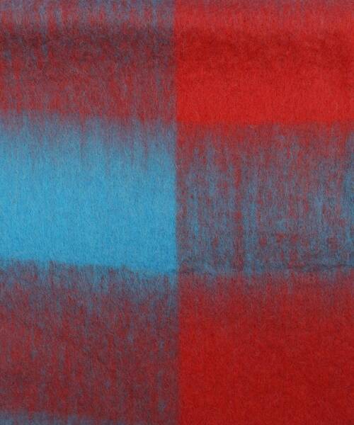 le.coeur blanc（ルクールブラン）の「ビッグフリンジチェックストール（ストール/ショール・レディース・ブルー/レッド/グリーン・FREE）」の5枚目の写真