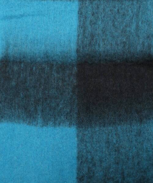 le.coeur blanc（ルクールブラン）の「ビッグフリンジチェックストール（ストール/ショール・レディース・ブルー/レッド/グリーン・FREE）」の4枚目の写真