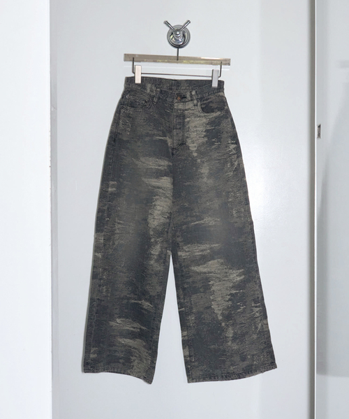 TAAKK（ターク）の「TAAKK DENIM WIDEPANTS TA25AW-PT333：デニムパンツ（デニムパンツ・レディース・ライトグレー/ピンク・SMALL/MEDIUM）」の2枚目の写真