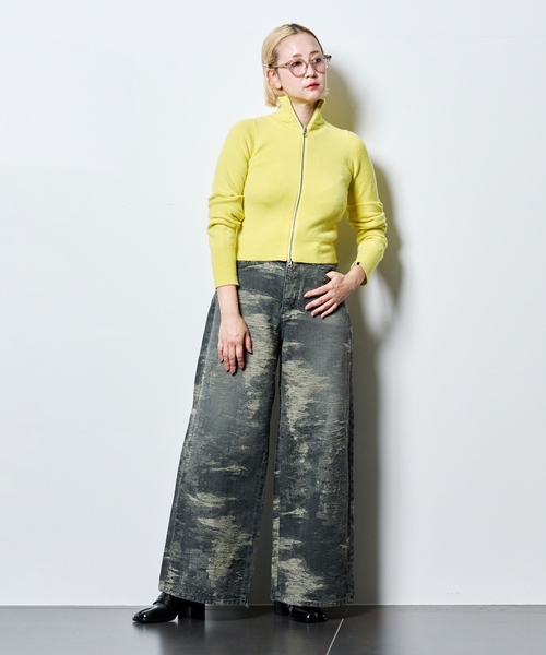 TAAKK（ターク）の「TAAKK DENIM WIDEPANTS TA25AW-PT333：デニムパンツ（デニムパンツ・レディース・ライトグレー/ピンク・SMALL/MEDIUM）」の6枚目の写真
