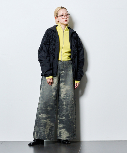 TAAKK（ターク）の「TAAKK DENIM WIDEPANTS TA25AW-PT333：デニムパンツ（デニムパンツ・レディース・ライトグレー/ピンク・SMALL/MEDIUM）」の7枚目の写真