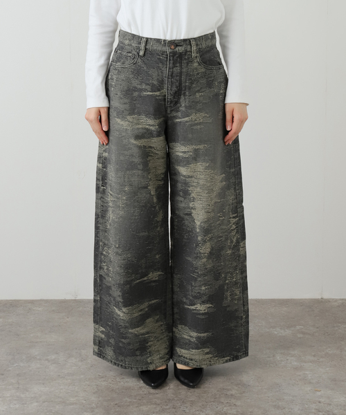 TAAKK（ターク）の「TAAKK DENIM WIDEPANTS TA25AW-PT333：デニムパンツ（デニムパンツ・レディース・ライトグレー/ピンク・SMALL/MEDIUM）」の10枚目の写真