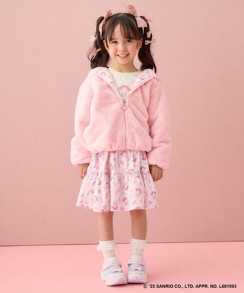 マイメロディ＆クロミ×ANY KIDS】総柄 ティアードスカート（スカート