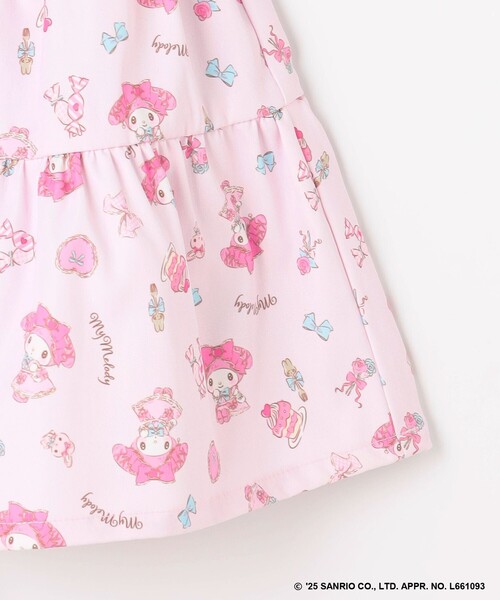 マイメロディ＆クロミ×ANY KIDS】総柄 ティアードスカート（スカート
