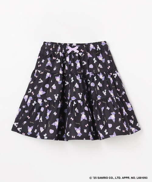 マイメロディ＆クロミ×ANY KIDS】総柄 ティアードスカート（スカート