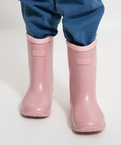 BRANSHES（ブランシェス）の「キッズ　ワッペン付きレインブーツ（レインシューズ・キッズ・ブルーグレー/ブラウン/ピンク・17.0cm/16.0cm/18.0cm/14.0cm/20.0cm/15.0cm/21.0cm/19.0cm）」の3枚目の写真