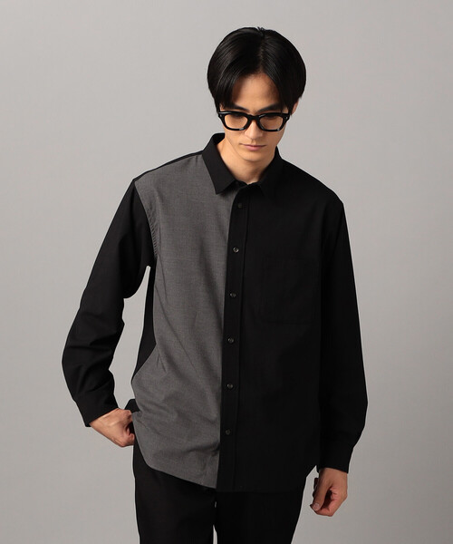 COMME CA MEN（コムサメン）の「T/Rトロ カラーブロッキングシャツ（シャツ/ブラウス・メンズ・ブラック/チャコールグレー・L/M）」の15枚目の写真
