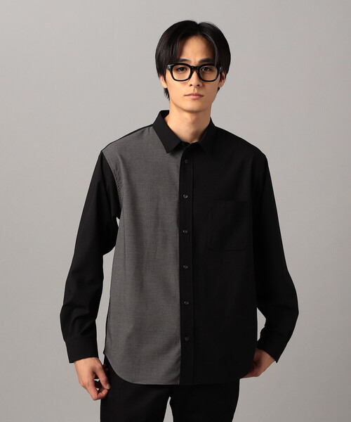 COMME CA MEN（コムサメン）の「T/Rトロ カラーブロッキングシャツ（シャツ/ブラウス・メンズ・ブラック/チャコールグレー・L/M）」の16枚目の写真