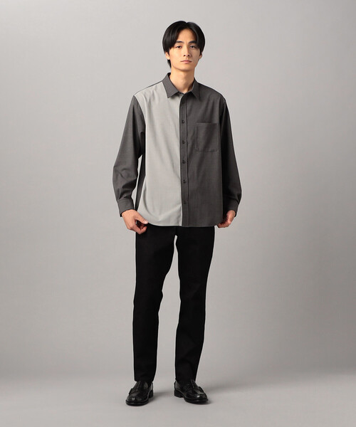 COMME CA MEN（コムサメン）の「T/Rトロ カラーブロッキングシャツ（シャツ/ブラウス・メンズ・ブラック/チャコールグレー・L/M）」の18枚目の写真