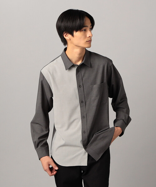 COMME CA MEN（コムサメン）の「T/Rトロ カラーブロッキングシャツ（シャツ/ブラウス・メンズ・ブラック/チャコールグレー・L/M）」の20枚目の写真