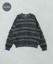 『別注』crepuscule×URBAN RESEARCH Multi Border Mix CREW-NECK
