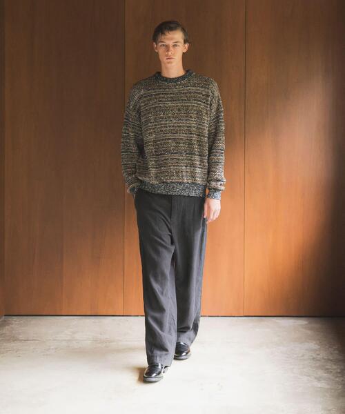 crepuscule（クレプスキュール）の「『別注』crepuscule×URBAN RESEARCH　Multi Border Mix CREW-NECK（ニット/セーター・メンズ・ブラック/ベージュ/ネイビー・1/2）」の20枚目の写真