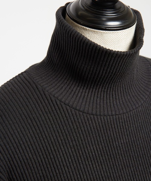 gomme（ゴム）の「リブニット　アームカバーＴ（Tシャツ/カットソー・レディース・チャコールグレー/ブラック・MEDIUM）」の21枚目の写真