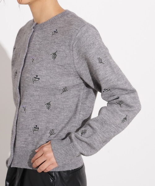 N.(N. Natural Beauty Basic)(エヌエヌナチュラルビューティーベーシック)の「フラワー刺繍カーディガン(カーディガン/ボレロ・レディース・ミント/グレー系その他/ブラック系その他・MEDIUM)」の21枚目の写真