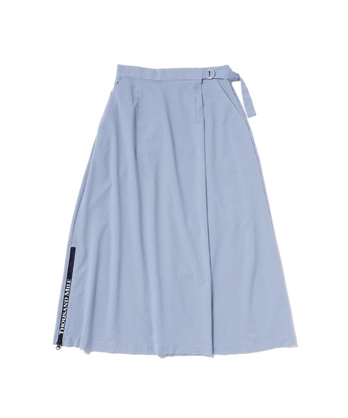 THOUSAND MILE（サウザンドマイル）の「[L's]WRAPPED SKIRT HIGH AIR PERMEABILITY CHECK/ラップスカート（スカート・レディース・ブルー系その他/ブラック系その他/ブラウン系その他・L/M）」の3枚目の写真
