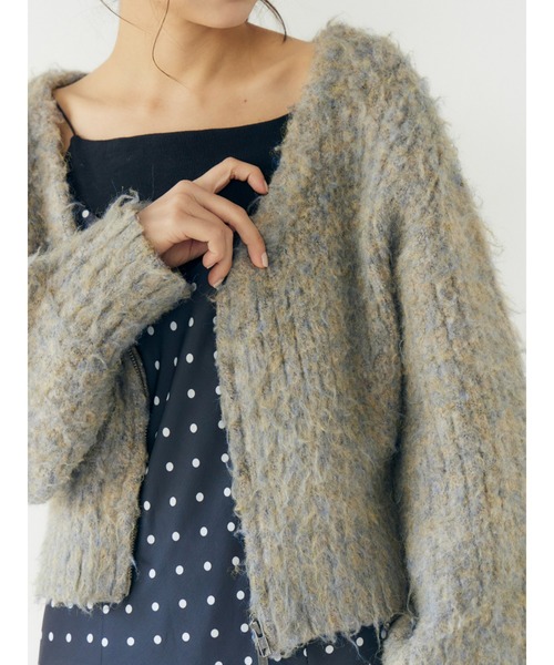 ちゃとら 　　　Ungrid/アングリッド　スラブハンドニットカーディガン スラブハンドニットカーデ｜アングリッド（Ungrid）アウトレット公式