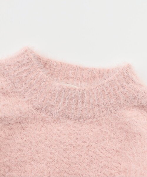 Seraph（セラフ）の「【ジュニア対応】ふわふわ肩あきリボンシャギーニット（ニット/セーター・キッズ・オフホワイト/ベビーピンク/サックスブルー・100/110/120/130/80/90/140）」の13枚目の写真