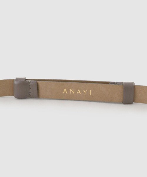 ANAYI（アナイ）の「ホースビットスライドベルト（ベルト・レディース・ブラック/グレー・FREE）」の5枚目の写真