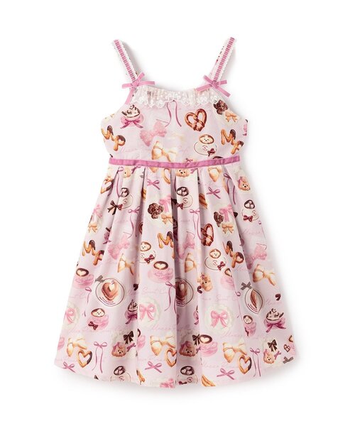 セール】カフェ柄 キャミワンピース（ワンピース）｜mezzo piano