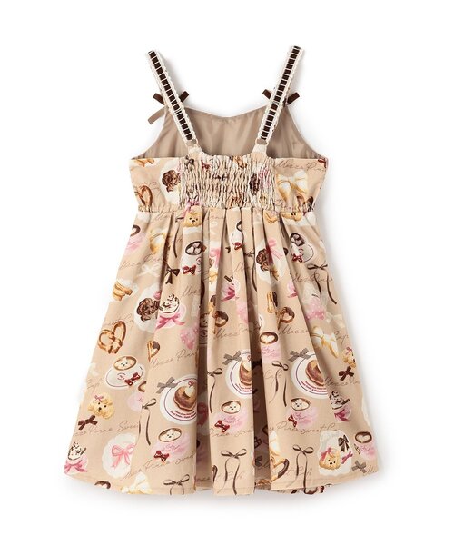 セール】カフェ柄 キャミワンピース（ワンピース）｜mezzo piano